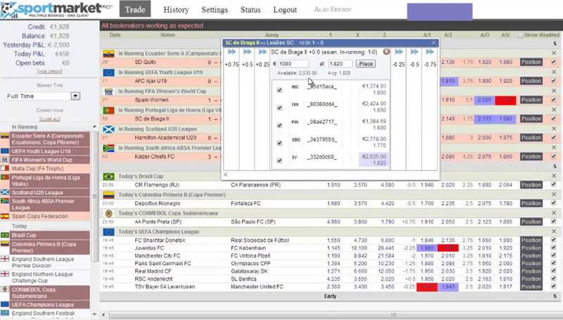 View of the interface